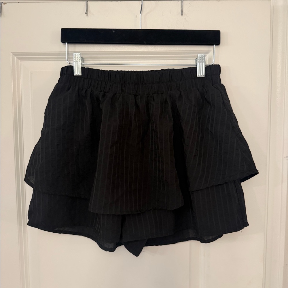 Black Women's Layered Shorts